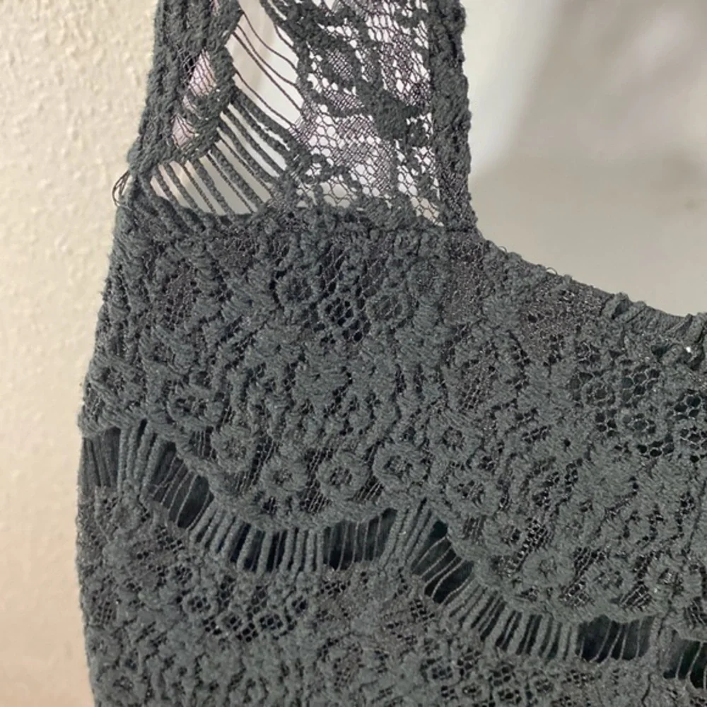 Intimately Free People Day Dream Black lace dress T9